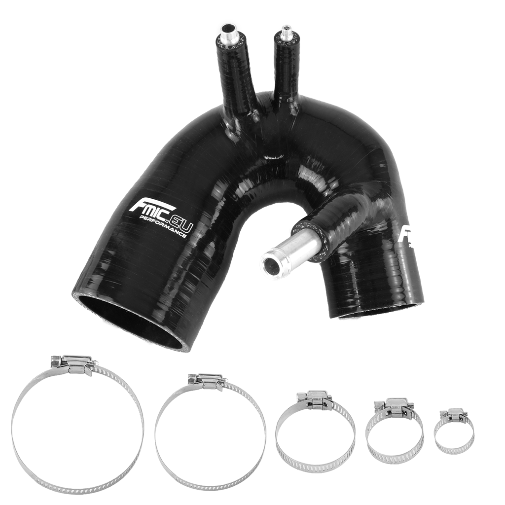 FMIC-5003-B Силиконовый впускной шланг FMIC.EU для Fiat 500 595 695 1.4L T-Jet - черный — изображение 1