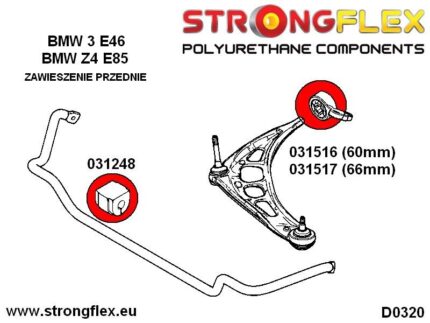 036206B: Комплект сайлентблоков подвески BMW E46