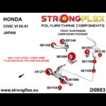 086096B: Комплект втулок передней подвески Honda Civic VI 1995-2000 гг., Япония. — изображение 2