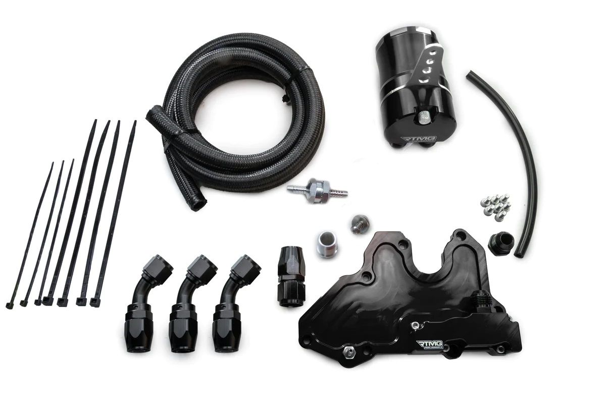 18-20-tsi-ea8883-oil-catch-can-kit-873179 Комплект маслоуловителя RTMG Performance AN10 для 1,8/2,0 TSI EA888.3, маленький черный — изображение 1