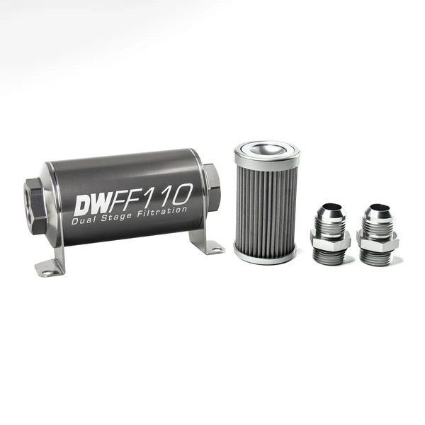 8-03-110-040K-10 Топливный фильтр DeatschWerks -10AN 40 микрон 110 мм — изображение 1
