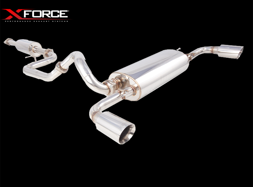 ES-MZ3-25-CBS_1 Выхлопная система XForce для Mazda 3 2010-2013 SP25 Люк нержавеющая сталь — изображение 1