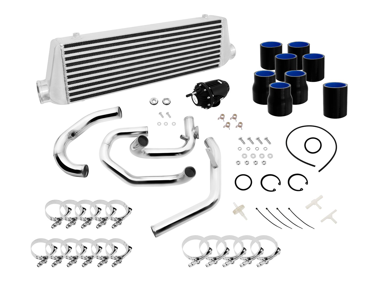 FMIC_ICKIT-VW14-B_04 Комплект интеркулера для VW Volkswagen Golf 4/Jetta 1.8T с BOV — изображение 1