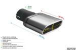 Универсальный глушитель выхлопной трубы Наконечник овальный 167×60 мм Длина 120 мм Монтажный диаметр 50 мм — изображение 2