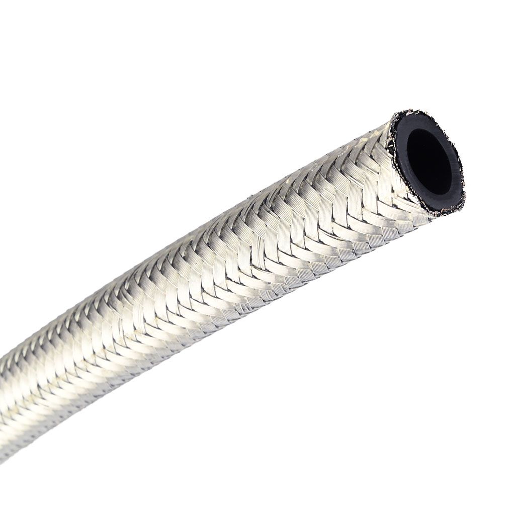 Stainless_steel_fuel_hose_10x16mm_DSC_5142 Топливный вакуумный шланг охлаждающей жидкости FMIC.EU, 6 мм, оплетка из нержавеющей стали — изображение 1