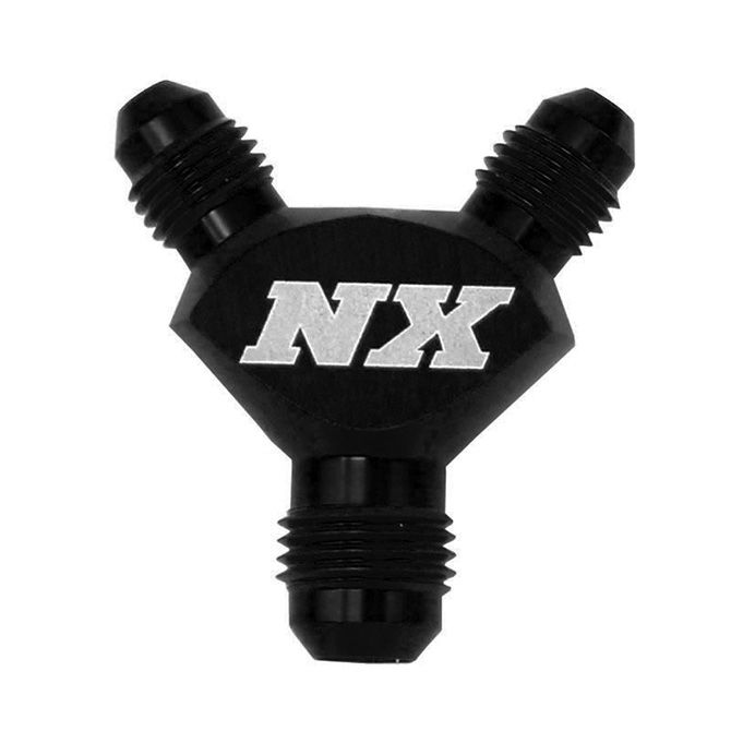 USA-NX-16376 AN3 x AN3 x AN3 Заготовка Pure-Flo Y-образный фитинг Черный Nitrous Express NX 16376 — изображение 1