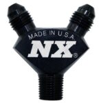 Заготовка 1/8NPT x AN3 x AN3 Y-образный фитинг Pure-Flo, черный Nitrous Express NX 16378