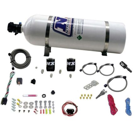 Система с одним соплом и баллоном емкостью 15 фунтов для Ford Coyote 5.0 (35–150 л.с.) Nitrous Express NX 20932-15