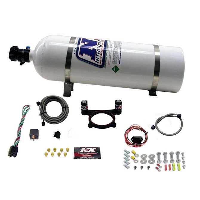 USA-NX-20948-15 Система пластин с бутылью 15 фунтов для Ford Coyote 5.0L / Godzilla 7.3 Nitrous Express 20948-15 — изображение 1