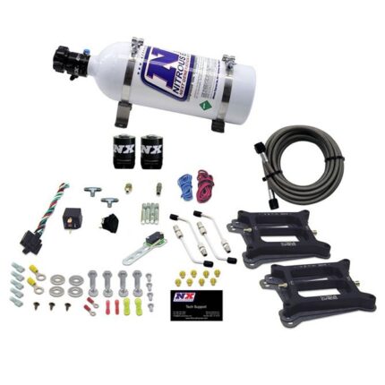 Обычная система пластин Dual 4150, спирт, этап 6, 50–300 л.с. с баллоном 5 фунтов Nitrous Express NX 30245-05