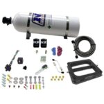 4500 Система азотных пластин Hitman Dominator 100-150-200 л.с. с баллоном 15 фунтов Nitrous Express NX 40070-15