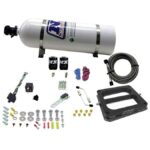 4500 Обычная система тарелок Alcohol Pro-Power 100–500 л.с. с баллоном 15 фунтов Nitrous Express NX 50075-15
