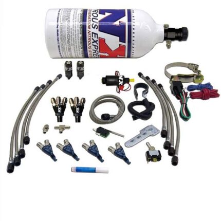 Четырехцилиндровая система Piranha с баллоном Nitrous Express NX 60005P емкостью 2,5 фунта