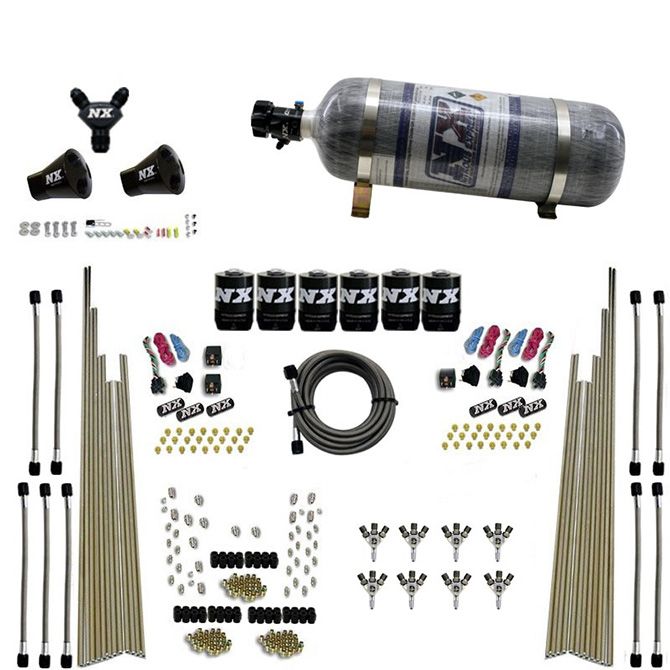 USA-NX-80020-12 8-цилиндровый Triple-D, сухой прямой порт, 3 ступени, сухой, 6 соленоидов, 12 фунтов Nitrous Express NX 80020-12 — изображение 1