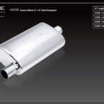 Глушитель овального корпуса XForce 4x8x18" с впускным отверстием 2,5"