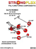 Alfa Romeo 147 156 GT 016076B: Комплект втулок задней подвески — изображение 4
