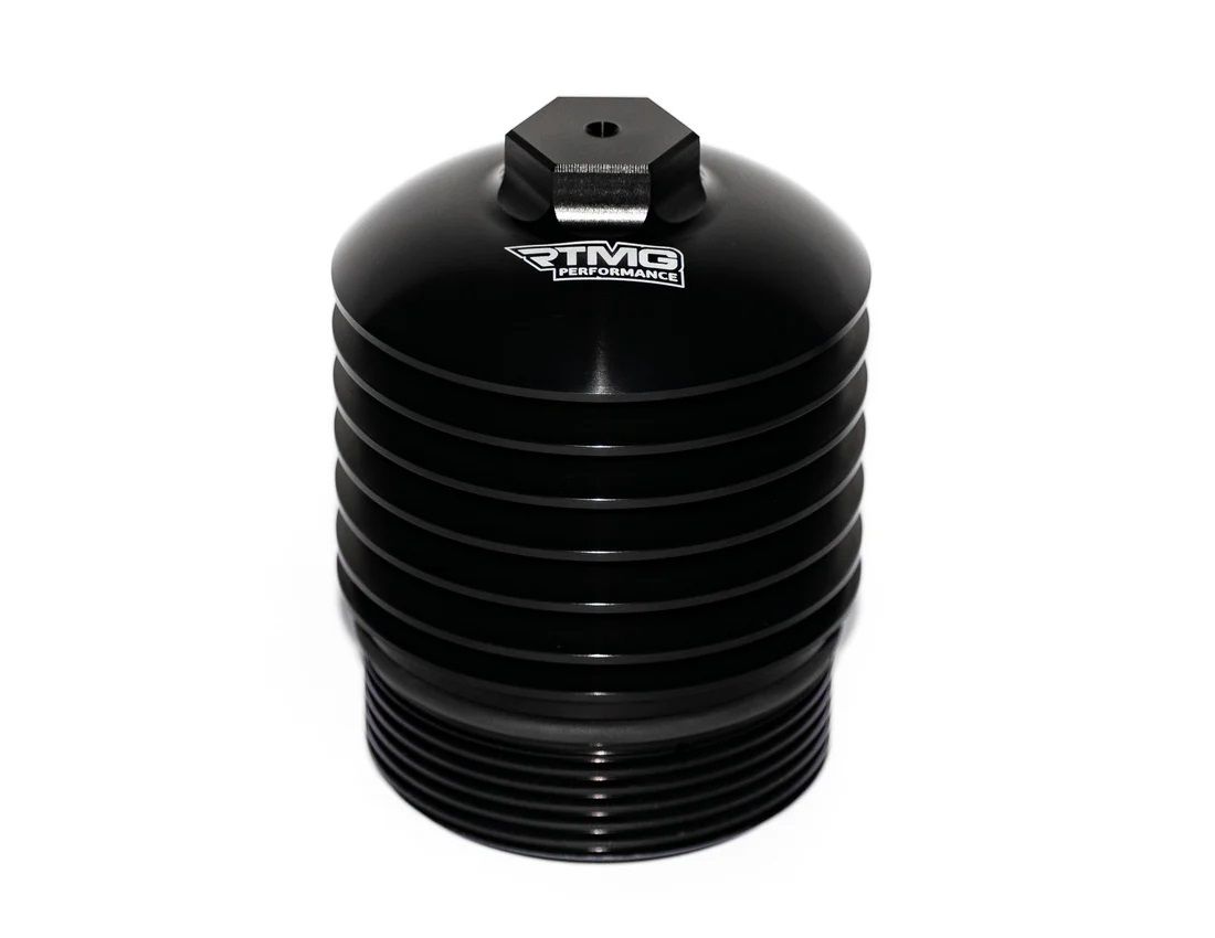 aluminum-oil-filter-housing-for-dsg-dq250-gearbox-609272 Алюминиевый корпус масляного фильтра RTMG Performance для коробки передач DSG DQ250, черный — изображение 1