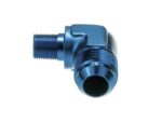 AN12 JIC Раструб до 1/2 NPT, 90 градусов, переходник для фитинга масляного топливного шланга с наружной резьбой, синий — изображение 3