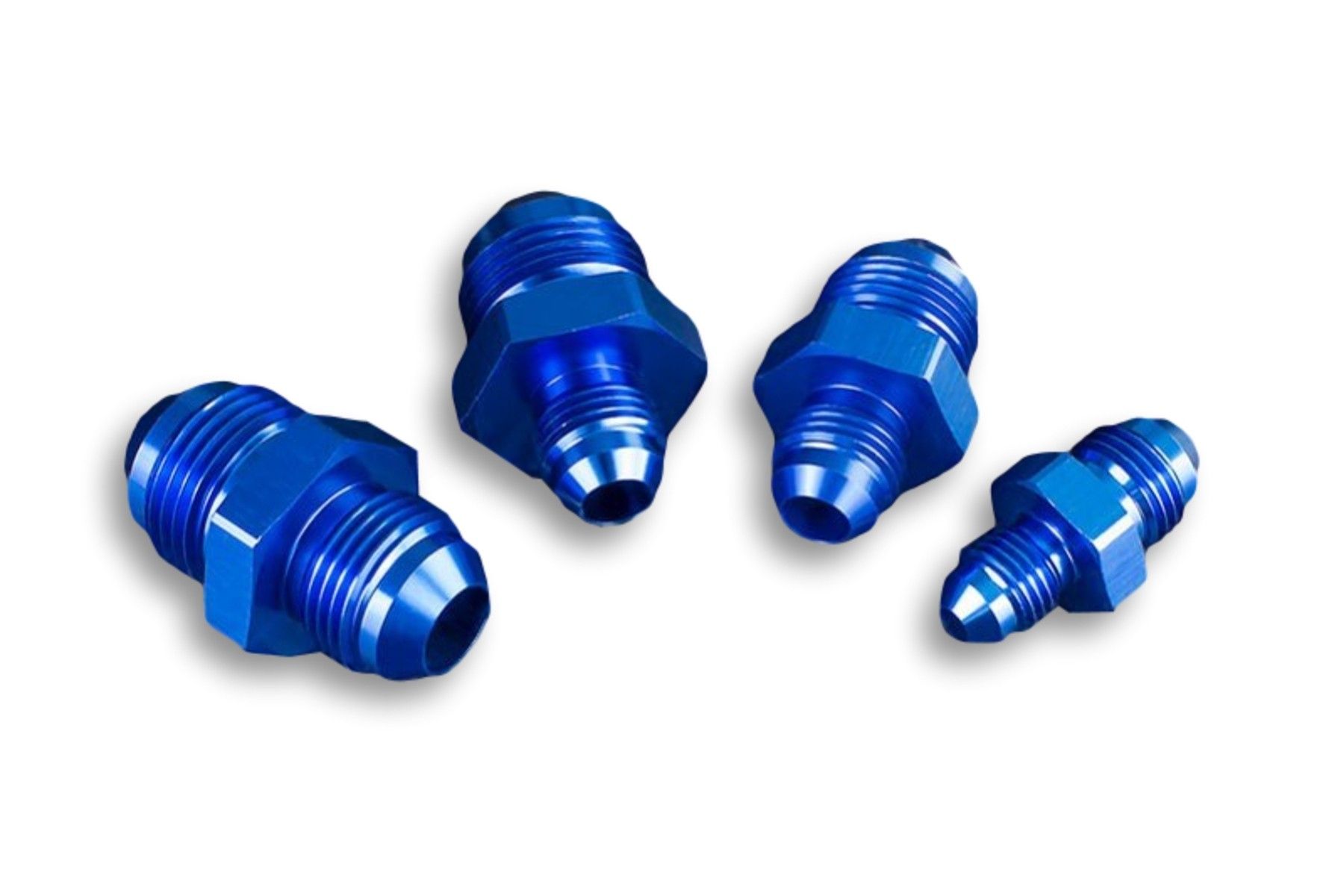 an6-an4-jic-nypel-adapter-redukcyjny-prosty-mesko-meski-niebieski_2 Переходник AN6 «папа» на AN4 «папа» Фитинг топливного шланга редукторного масла JIC Синий — изображение 1
