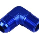 Переходник AN8-3/8 NPT, 90-футовый соединительный шланговый фитинг с наружной резьбой, синий