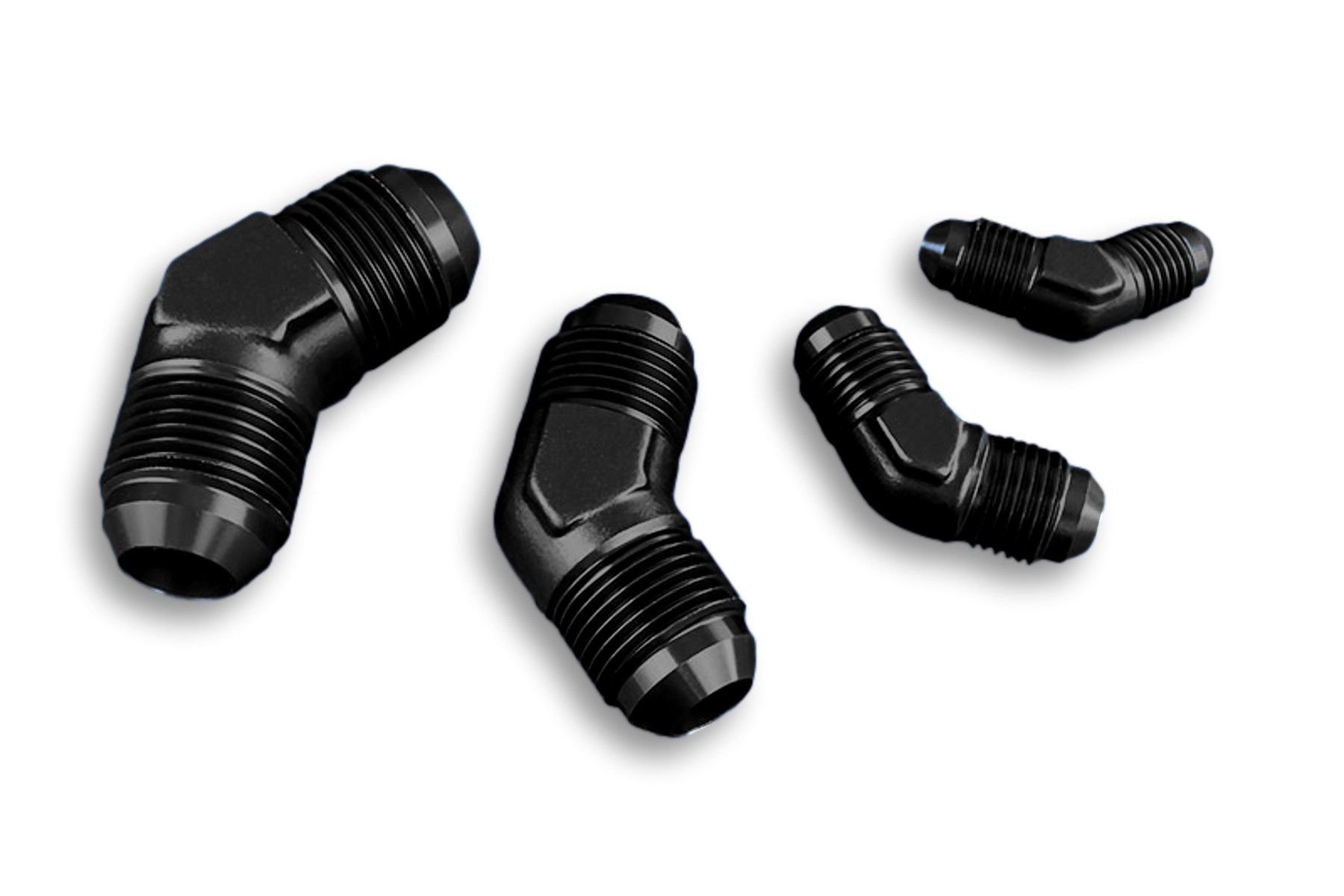 an8-45-nypel-adapter-mesko-meski-jic-czarny Переходник AN8, 45-футовый соединительный шланговый фитинг «папа-папа», черный — изображение 1