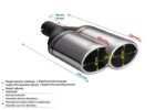 Универсальный глушитель выхлопной трубы Наконечник овальный 220×80 мм Длина 220 мм Монтажный диаметр 60 мм — изображение 2
