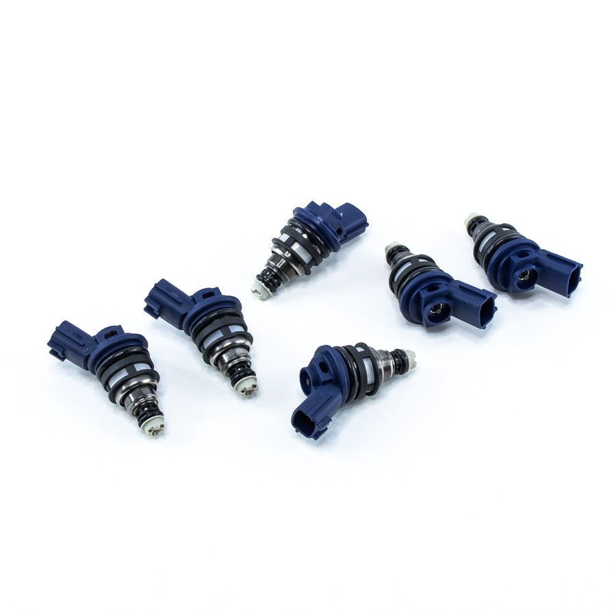 deatschwerks-zestaw-6-wtryskiwaczy-paliwa-950cc-min-side-feed-nissan-skyline-r32-r33-gts-t-2-5l-rb25det-93-98 Комплект 6 топливных форсунок DeatschWerks 950 куб.см/мин с боковой подачей, Nissan Skyline R32/R33 GTS-T 2.5L RB25DET 93-98 — изображение 1