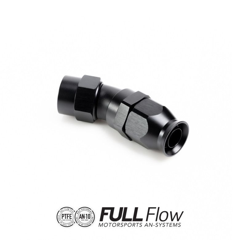 full-flow-ptfe-hose-end-fitting-30-degree-an8 Полнопоточный шланговый фитинг Nuke Performance из ПТФЭ, 30 градусов AN8 — изображение 1