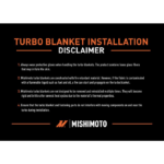 Одеяло Mishimoto MMTB-WRX-01 Turbo для Subaru WRX / 41640 STI 42826 — изображение 4