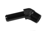 Фитинг от 45 футов с резьбой 1/8 NPT до ниппеля 1/4 дюйма, черный