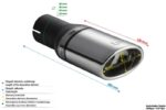 Универсальный глушитель выхлопной трубы Наконечник овальный 95×65 мм Длина 120 мм Монтажный диаметр 55 мм — изображение 2