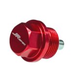 JRspec Магнитный болт пробки поддона масляного картера M20x1,5 Nissan, Subaru, Alfa Romeo, Fiat Красный