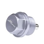 Магнитный болт пробки поддона масляного картера JRspec M20x1,5 Nissan, Subaru, Alfa Romeo, Fiat Silver