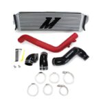 Комплект интеркулера Mishimoto MMINT-CTR-17KSLWRD для Honda Civic Type R 17+ Silver с красными морщинистыми трубками