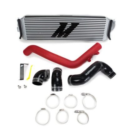 Комплект интеркулера Mishimoto MMINT-CTR-17KSLWRD для Honda Civic Type R 17+ Silver с красными морщинистыми трубками