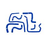 Комплект дополнительных силиконовых шлангов Mishimoto MMHOSE-SUB-ANC4BL для Subaru Impreza WRX/STI 04-07 синий