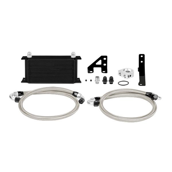 mishimoto-subaru-wrx-sti-thermostatic-oil-cooler-kit-2015-black Комплект термостатического масляного радиатора Mishimoto MMOC-STI-15TBK для Subaru WRX STI 15+, черный — изображение 1