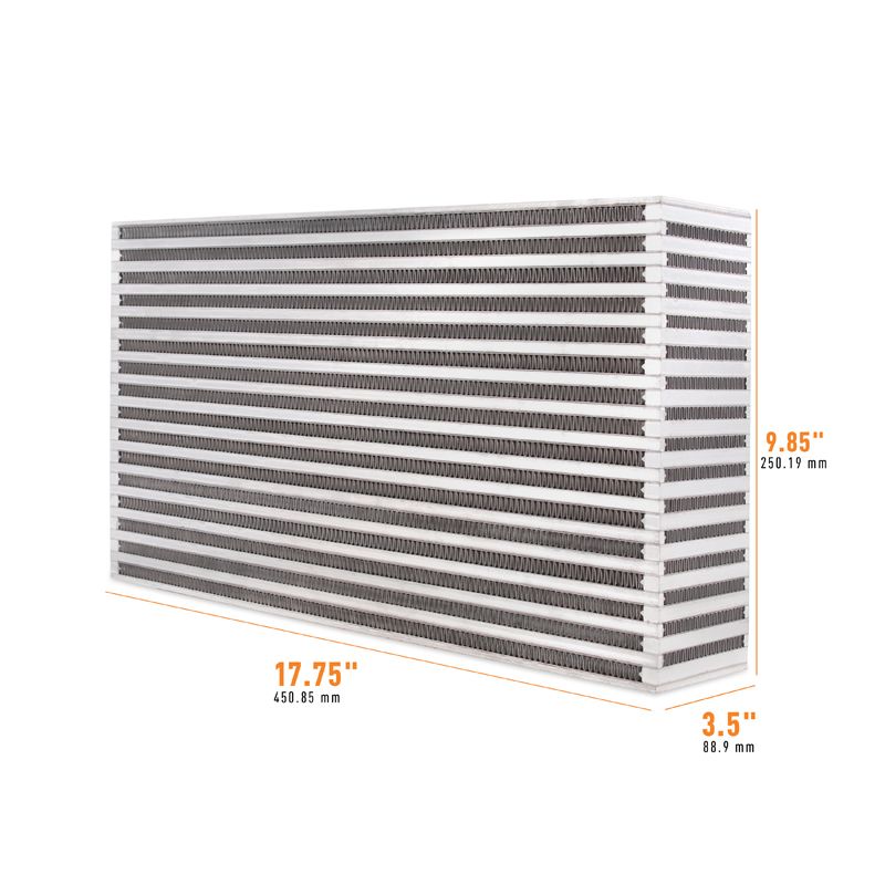 mishimoto-universal-air-to-air-race-intercooler-core-17-75-x-9-85-x-3-50 Универсальный интеркулер Mishimoto MMUIC-17 для гонок «воздух-воздух», сердечник 17,75 x 9,85 x 3,50 дюйма — изображение 1