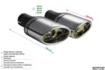 Универсальный глушитель выхлопной трубы Наконечник овальный 120×80 мм Длина 120 мм Монтажный диаметр 60 мм — изображение 2