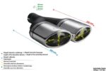 Универсальный глушитель выхлопной трубы Наконечник овальный 120×80 мм Длина 250 мм Монтажный диаметр 55 мм — изображение 2