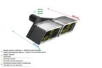 Универсальный наконечник глушителя выхлопной трубы, специальный наконечник 170×70 мм, длина 220 мм, монтажный диаметр 50 мм — изображение 2