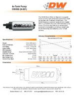 Топливный насос DeatschWerks DW200 255 л/ч для Honda Integra 94-01 и Civic 92-00 — изображение 3