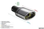 Универсальный глушитель выхлопной трубы Наконечник овальный 120×80 мм Длина 120 мм Монтажный диаметр 50 мм — изображение 2