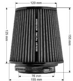 Конусный воздушный фильтр FMIC.Pro длина 125 мм диаметр 76 мм — изображение 3