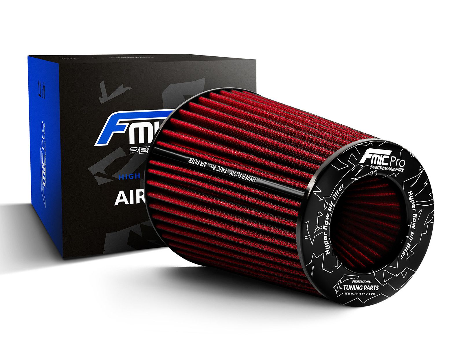 stozkowy-filtr-powietrza-fmic-pro-dl-200mm-srednica-montazowa-76mm Конусный воздушный фильтр FMIC.Pro длина 200мм диаметр 76мм — изображение 1