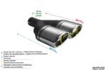 Универсальный глушитель выхлопной трубы Наконечник овальный 120×80 мм Длина 250 мм Монтажный диаметр 50 мм — изображение 2