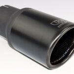 Универсальный наконечник глушителя выхлопной трубы, круглый, длина 100 мм, длина 120 мм, монтажный диаметр 50 мм