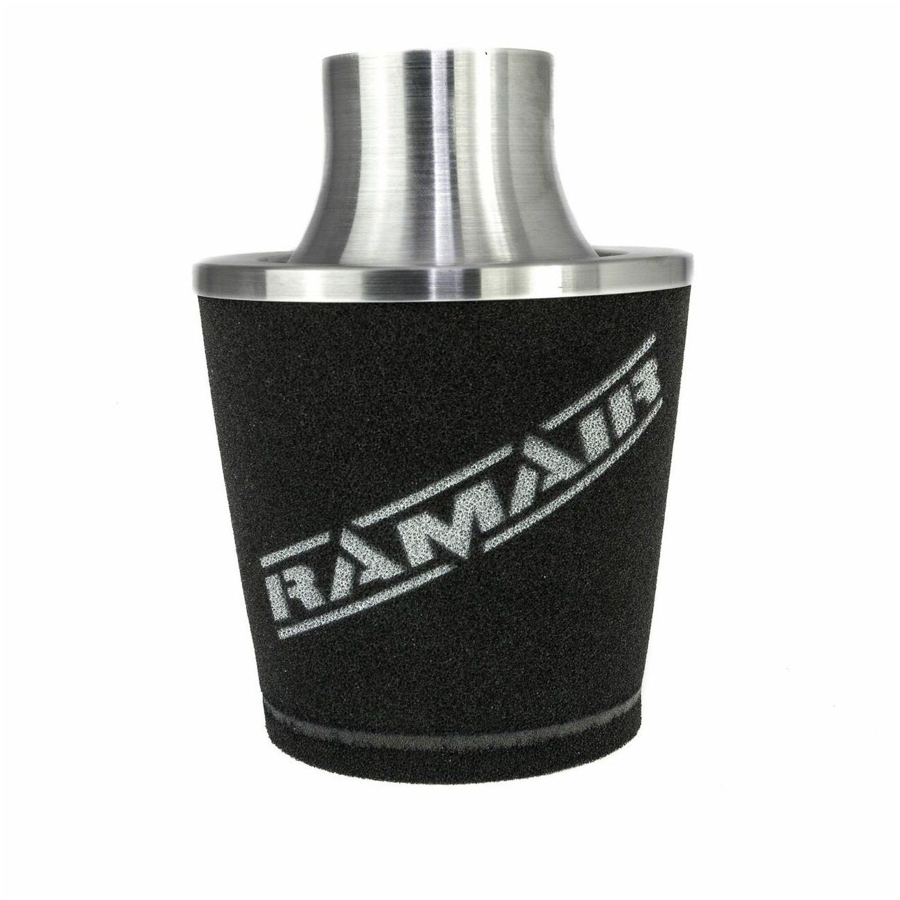 uniwersalny-stozkowy-filtr-powietrza-aluminium-ramair-js-107-sl-80mm Конусный фильтр Ramair JS-107-SL с универсальным горлышком, черный, большой, с алюминиевым основанием, 80 мм — изображение 1