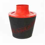 Конусный фильтр Ramair JS-108-RD с универсальным горлышком, черный, большой, с алюминиевым основанием, 80 мм