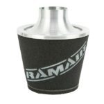 Конусный фильтр Ramair JS-108-SL с универсальным горлышком, черный, большой, с алюминиевым основанием, 80 мм